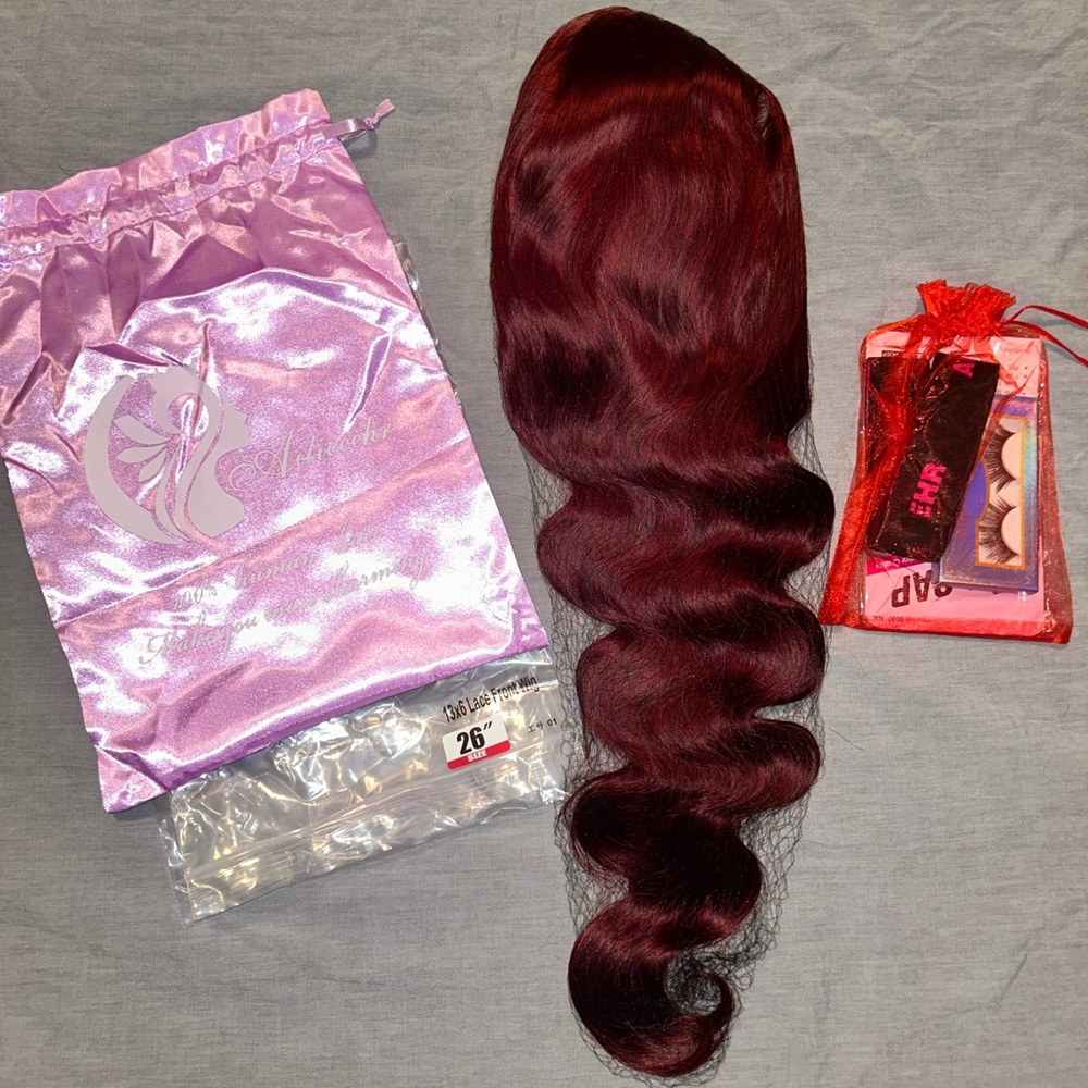 26 Inch 13x6 Auburn Body Wave HD Lace Front Wigs Human Hair Pre Plucked